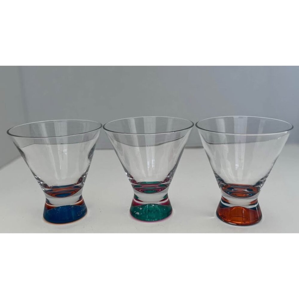 Set Of 3 Dansk Spectra Cocktail Glasses Assorted Colors - Picture 2 of 4